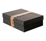 Caja de almacenamiento PureBox Negro de Exacompta A4 24 x 32 x 10 cm de alto