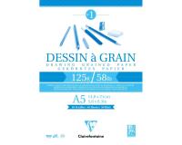 Dessin à Grain bloc collé 40F A5 125g