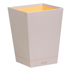 Rhodiarama corbeille à papier simili cuir italien 27x27x32 cm - Argent