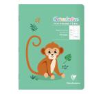 Cahier piqué 17x22 cm 32 pages double ligne 3 mm + interligne verticale + marge - Assortis