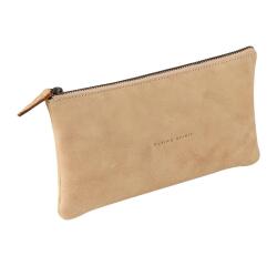 Trousse Clairefontaine Flying Spirit en cuir vieilli beige