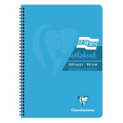 Cahier reliure intégrale EUROPA GLOSSY A4 180 pages détachables micro-perforées ligné + marge