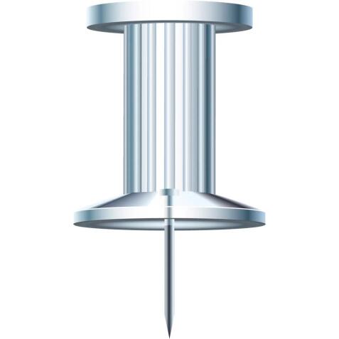 Doos met 25 prikbordspelden Push Pins - punthoogte 7mm - 10mm diameter