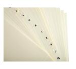 Intercalaires carte peau, A-Z, A4, 20 touches