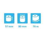 Bobine caisses Exacompta 40340E - l 57 mm x L 76 m, Ø 80 mm - 1 pli(s) - 1 bobine