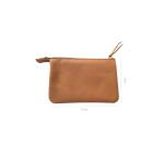 CUIR Petite Pochette 2 compartiments 13x9cm - Naturel