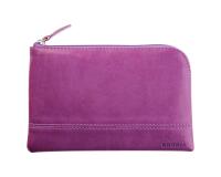 Rhodiarama pochette zippée en simili cuir - taille S (11x17 cm) - Violet