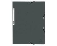 3-flap folder with elastic straps 355 gsm hard glazed mottled pressboard - A4 size