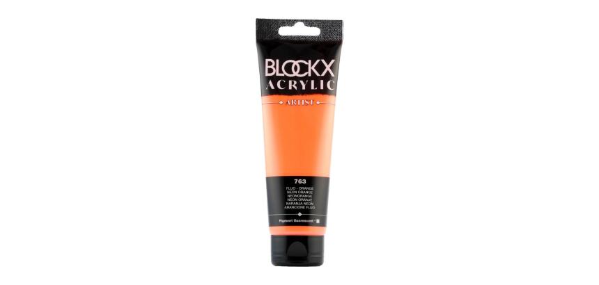 Peinture acrylique fine tube 120ml - Orange fluo