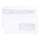 Boite de 500 Enveloppes Blanches DL-110x220mm - Auto-Adhésives - 80g/m2 - Fenêtre Papier Cristal 45x100 (position 20/20) - Blanc