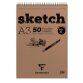 Sketch bloc spiralé 50F A3 90g - Blanc