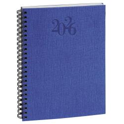 Agenda de bureau Semainier Pratic S spiralé Carte Napura 14 x 18 cm Janvier à décembre 2026 - Couleurs assorties