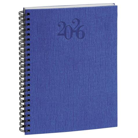 Agenda de bureau Semainier Pratic S spiralé Carte Napura 14 x 18 cm Janvier à décembre 2026 - Couleurs assorties