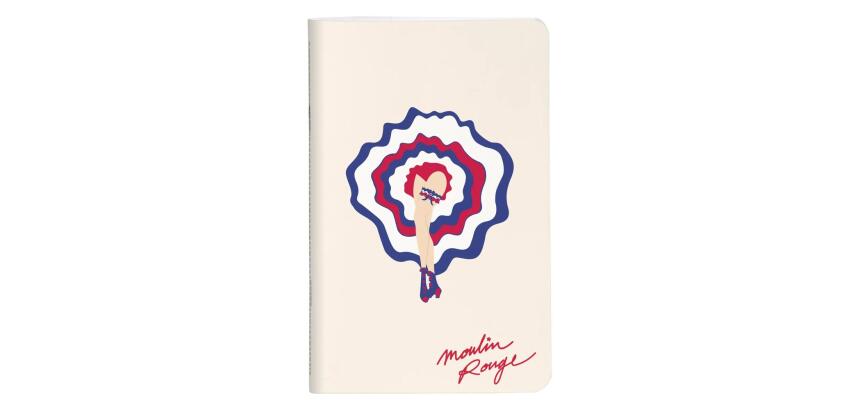Moulin Rouge, Carnet cousu fil 7,5x12 cm, 48 pages, uni, ass.
