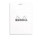 Rhodia N°12, geniet blok 8,5x12 cm, 80 blad klein geruit 5x5, 80g - Wit