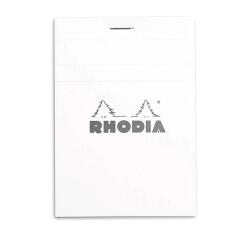 Bloc agrafé Rhodia N°12 8,5x12 cm 80 feuillets petits carreaux 5x5 80g - Blanc