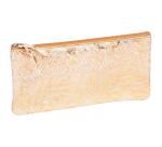 CÉLESTE CUIR Trousse plate 11x22 cm Lazer Or