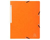 Eckspannmappe mit Gummizug ohne Klappen, Colorspan-Karton 355g, für Format DIN A4 - Orange