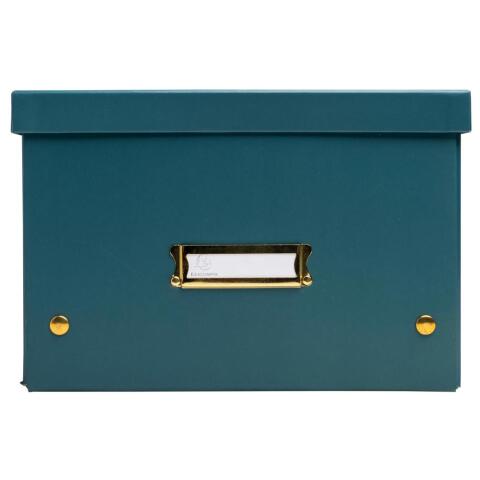 Cajas de almacenamiento NeoDeco - 29x38x19 cm, A4+ - Azul pato