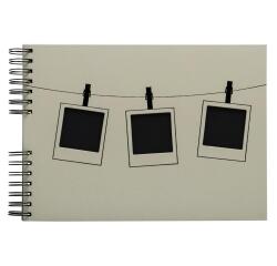 Spiral photo album 50 black pages Instants