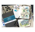 Epsilon Series carnet spiralé 50F 17,8x25,4cm 150g - Blanc