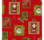 Alliance 60g, rl 50x0,7m PèreNoël mosaïc - Rouge