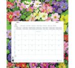 Calendrier mensuel EasyCal Fleurs avec feuillets détachables 24 x 18 cm agrafé sur plaque cartonnée imprimée 27,5 x 30,5 cm 2026 - Visuels assortis