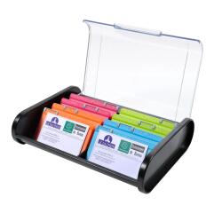 A-Z BUSINESS CARD FILE TOPLINE black/gre