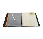 Porte cartes de visite Exacard à pochettes détachables 320 cartes Exactive® - 26,5x25cm - Noir