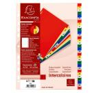 Intercalaires imprimés numériques PP couleurs 31 positions - A4 - Couleurs assorties
