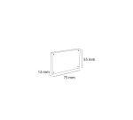 Lot de 3 porte-visuels avec fermeture magnétique A8 - Cristal