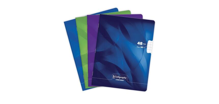 Cahier piqué 8000 CARTE 17x22 cm 48 pages grands carreaux 90 g - Assortis