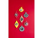 Cadre boule ronde de Noël à suspendre 9,5cm - Kraft