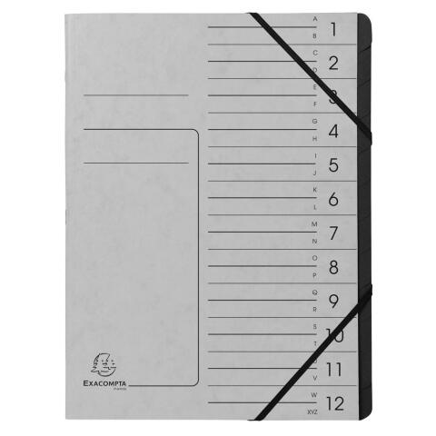 Clasificadores grapados en el lomo Con gomas, grapados - Tamaño: 24,5x32 cm para: A4 - Gris