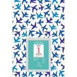 Bloc éphéméride neutre Papier sur support plaque imprimée 14,5 x 21,5 cm 2026 - Couleurs assorties