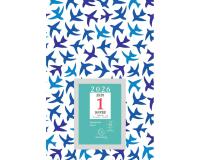 Bloc éphéméride neutre Papier sur support plaque imprimée 14,5 x 21,5 cm 2026 - Couleurs assorties