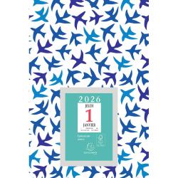 Bloc éphéméride neutre Papier sur support plaque imprimée 14,5 x 21,5 cm 2026 - Couleurs assorties