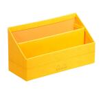 Rhodiarama porte-courrier simili cuir italien 25x10x14 cm - Jonquille
