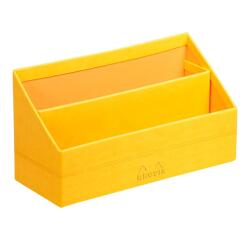 Rhodiarama porte-courrier simili cuir italien 25x10x14 cm - Jonquille