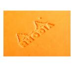 Rhodiarama Webnotepad rembordé rigide 9x14 cm 192 pages ligné microperforé papier ivoire 90g fermeture élastique - Orange