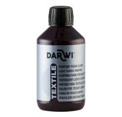 DARWI Flacon de 250 ml de Peinture Textile Opaque - Marron foncé