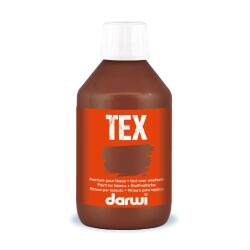 DARWI Flacon de 250 ml de Peinture Textile Opaque - Marron foncé