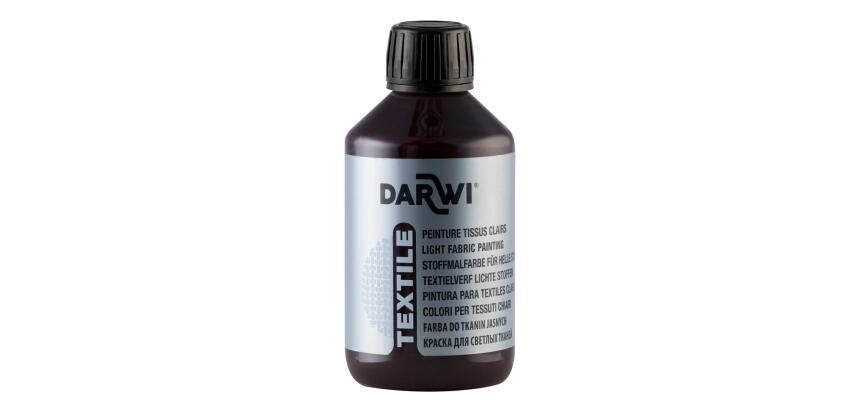 DARWI Flacon de 250 ml de Peinture Textile Opaque - Marron foncé