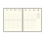 Agenda de bureau Eurotime 22S Spiralé Barbara 18 x 22,5 cm Semainier décembre 2025 à décembre 2026 - Couleurs assorties