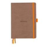 Rhodiarama Goalbook rembordé rigide A5 240 pages dot papier ivoire 90g - Taupe