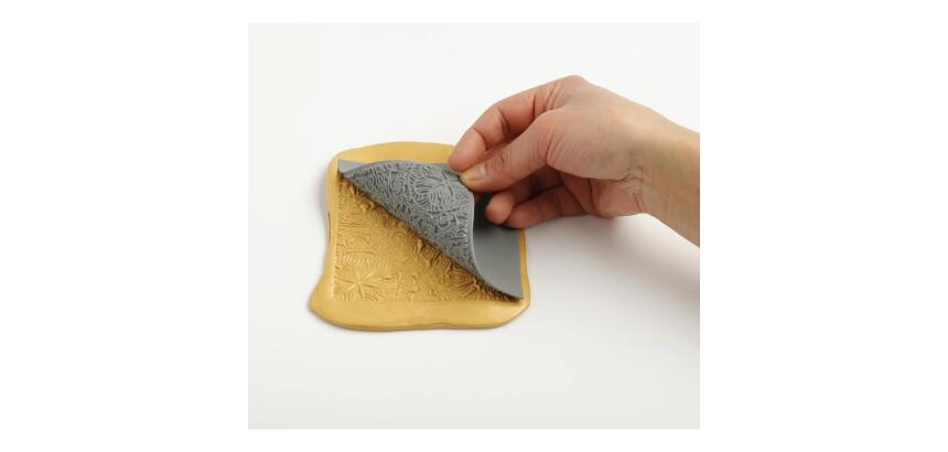 Cernit plaque de texture Mandala - Gris