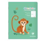 Cahier piqué 17x22 cm 32 pages grands carreaux 3 mm agrandis 12/12 mm - Assortis