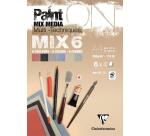 PaintON MIX6 bloc collé 24F A4 250g assorti 6x4F