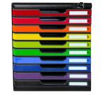 Cassettiera Modulo Iderama 10 cassetti con serratura - Arlecchino glossy