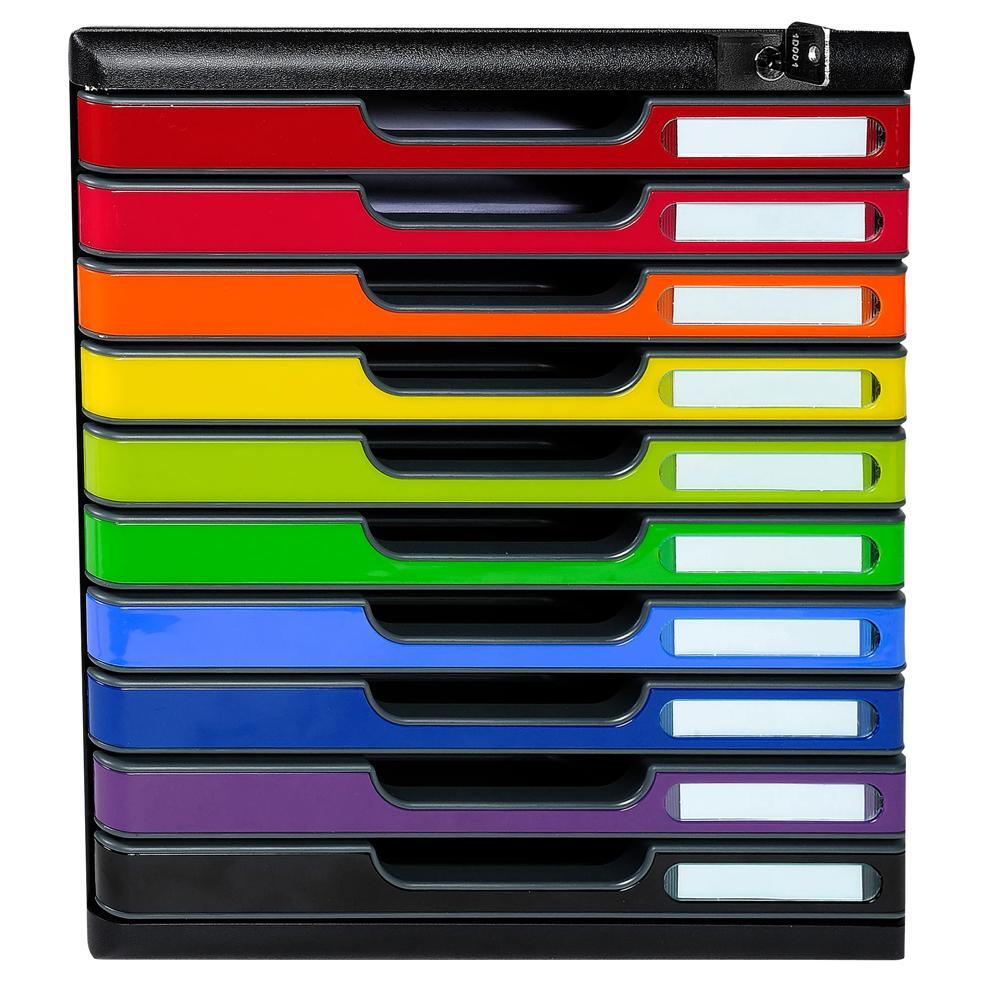 MODULO A4/10 black/harlekin key lockable - Glossy harlequin